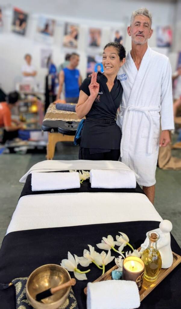 Votre praticienne en action au Championnat d'Europe de Massage 2025